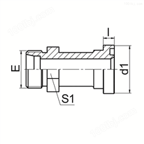 公制螺纹卡套式 / 重系列法兰ISO 6162-2 1DFS