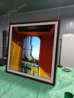 1比1正方形实木画框广告机--安徽晹显选用高清类纸屏幕