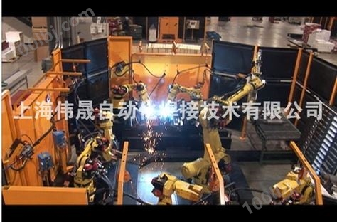 三元催化器機器人焊接生產線（搬運機器人與焊接機器人協作大系統）