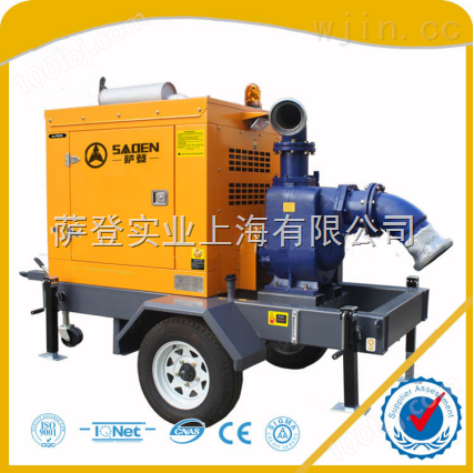 萨登大型柴油特殊防汛水泵移动车水泵